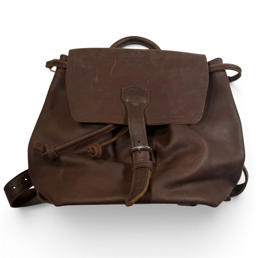 Saddleback Leather 12" Drawstring Backpack Small Brown Bag